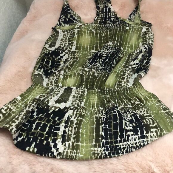 Bebe 100% silk snake print racerback tank - Picture 6 of 7